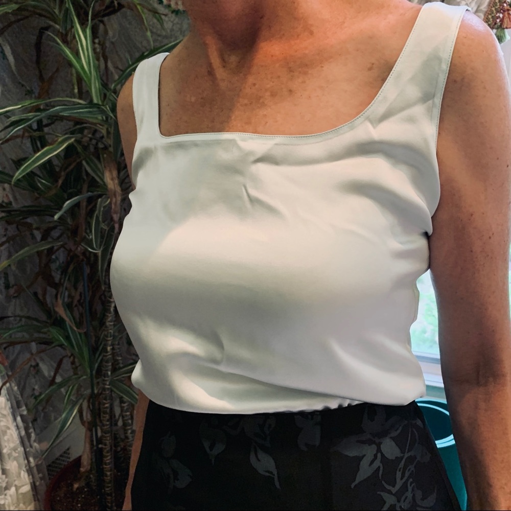 3 piece mint maxi evening ensemble—silk cami